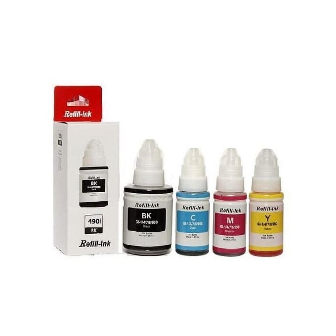 Encre Pixma G-series Pack De 4 Bouteilles D'encre Canon GI-490