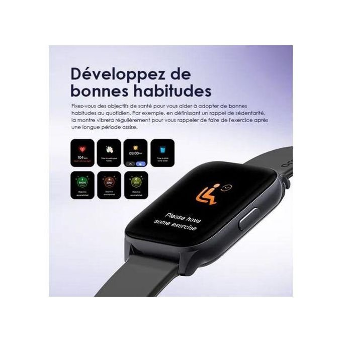Oraimo Watch 4 Plus 2.01 HD IP68 Osw-801 - Montre Connecté Noir – Image 2
