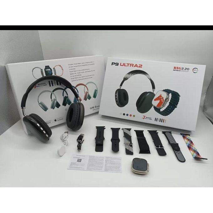 Montre Connectée P9 Ultra 2 + Casque sans fil Originale – Image 2